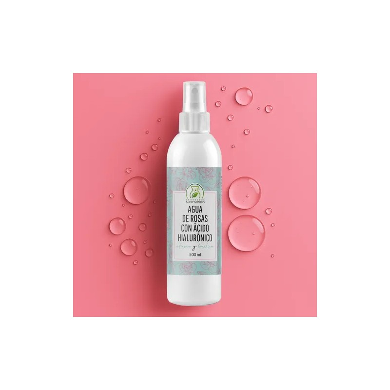 Agua De Rosas Con Ácido Hialurónico Anti Arrugas (500ml)