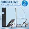 Shimeyao 6 Pcs Crown Hanger Black Stainless Steel Crown Molding