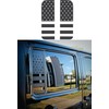 Side Small Window American Flag Decal Compatible with 2018-2023 Jeep