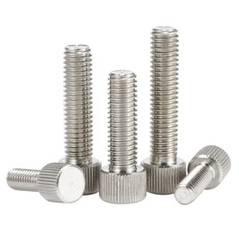 CONPHERON Knurled Screws Stainless Steel Flat Knurled Head Screws Thumb Screws M3 x 16 mm Pack of 6