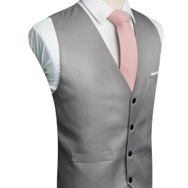 RBOCOTT Blush Pink Cotton Slim Tie Skinny Necktie for Men 6cm(9)