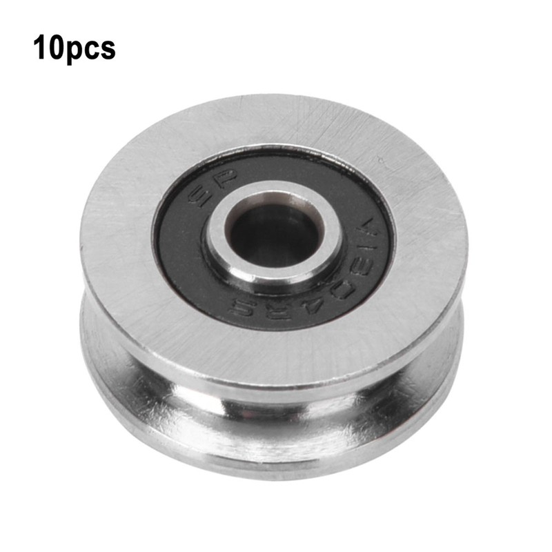 10pcs TV0418 4*18*8mm V Groove Track Roller Bearing Guide Rail
