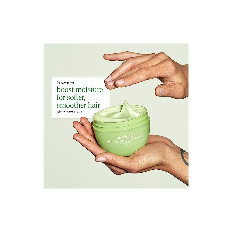 Briogeo Superfoods Avocado + Kiwi Mega Moisture Mask, Protein-Free, Deep