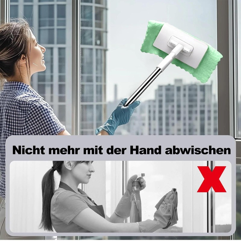 DAILIENFUS Mop with pressure clamping system: no hand washing, 1
