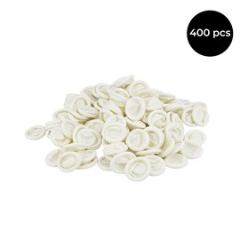 200/400/600PCS Disposable Latex Finger Cots, Finger Protector Gloves, Finger Support Nail Cover, Durable High Elastic Anti Static Protect Sleeves Tool for Tattoo, Manicure, Trigger Finger, Hand Eczema, Finger Cracking by Superhairpieces (400PCS)