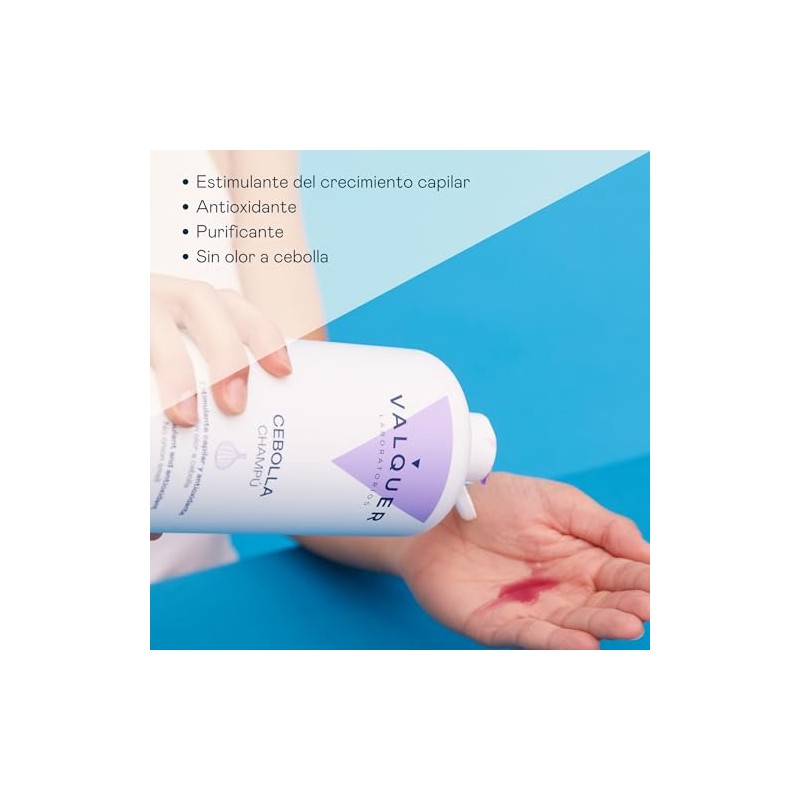 VALQUER Shampoo de Cebolla Regulador del Pelo Graso | Antioxidante