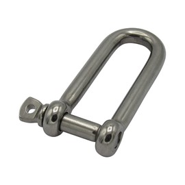 Long D Shackle Stainless Steel 8MM (Marine Boat Rigging Sails Halyards Dee)
