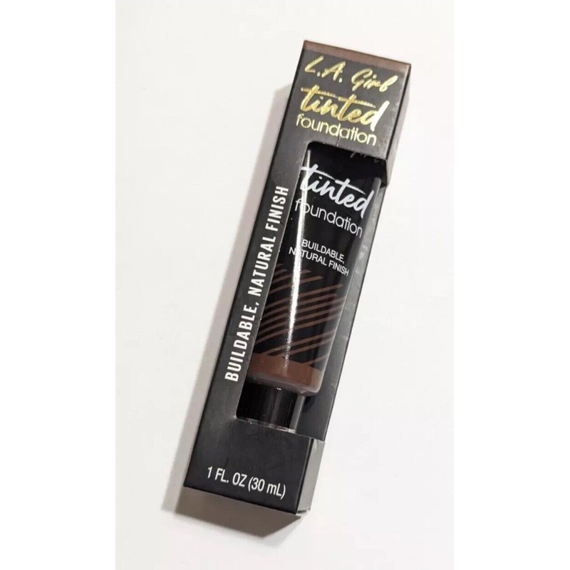 L.A. Girl Tinted Foundation, Buildable Natural Finish - #Glm772 EBONY
