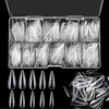 JANLOFO Nail Tips, Clear, False Nails, 500 Pieces, Long Nail