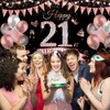 Yontree Happy 21st Birthday Banner 180 * 110cm Black Rose