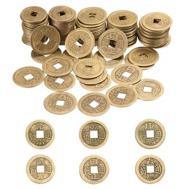 Tadipri 100pcs Lucky Coins I-Ching Coins for Health and Prosperity Chinese Feng Shui Coins 2cm