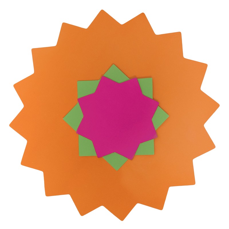 Neon Starbursts Cut-Outs - Perfect for School-Boards, Offices, Memos, Arts