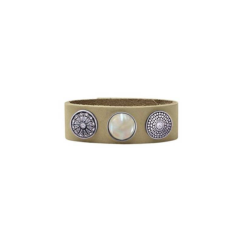 Quiges Women's Click Button 18 mm Chunk Horoscope Capricorn for