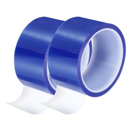 QUARKZMAN Blaue Hitzeklebeband, 2 Rollen 50mmx33m 108ft Hochtemperaturbeständiges Klebeband für Sublimation, Hitzepressung von Vinyl, Wärmeübertragung, Leiterplatte, Kein Rückstand
