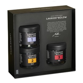 LAKRIDS BY BÜLOW - Gift Box - 3x150g - 1, 2 & 3 - Sweet, Salty & Red - Vegan Gourmet Liquorice Made in Denmark