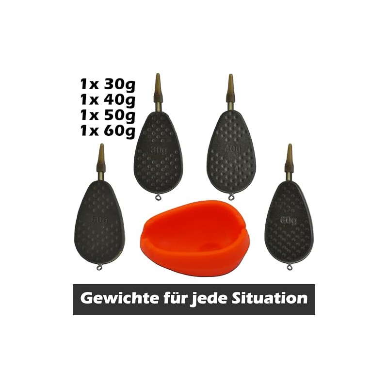 Paradox Fishing Method Feeder Set of 4 30g/40g/50g/60g + Mould