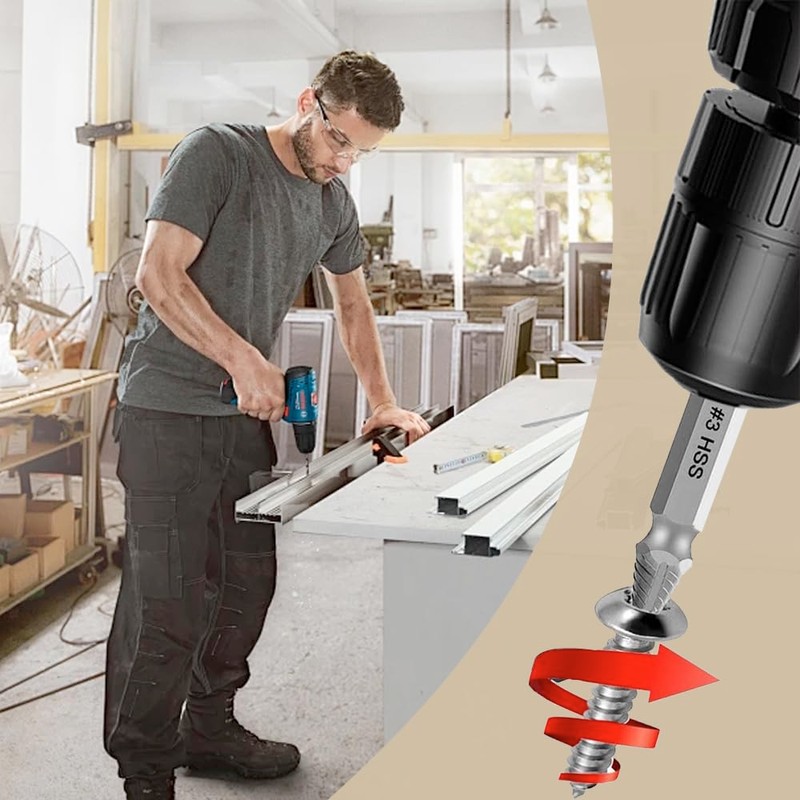 Screw Extractor Set HSS 4341# Damaged Screw Remover Double Ended