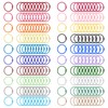 QUMENEY 200 Pcs Metal Binder Rings Colourful Index Card Rings