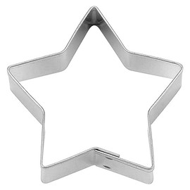 Staedter 5 Pointed Star Cookie Cutter, Silver, 12 cm