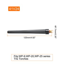 sourcing map 5pcs TIG Back Cap 41V24 Fit Welding Torch WP-9, WP-20, WP-25 Long Back Cap for TIG Torch Part Accessory Replacement Part