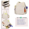 DOURR Lightweight 3 Compartments Crossbody Bag for Women Triple Zip