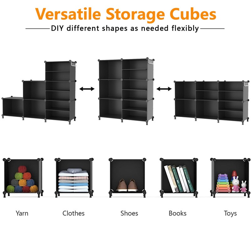 AWTATOS Closet Organizer 6 Cube Storage Shelves Portable Closet Clothes