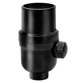DiCUNO UL Listed Full Range Dimmer Lamp Socket Replacement, Vintage E26 Light Bulb Socket, Rotating Dimmer Switch Knob for Table, Floor Lamp, DIY Project, Black, 60 Watt, 1-Pack