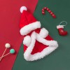 Pet Christmas Santa Claus Cape w/ Hoodie Size Large 4
