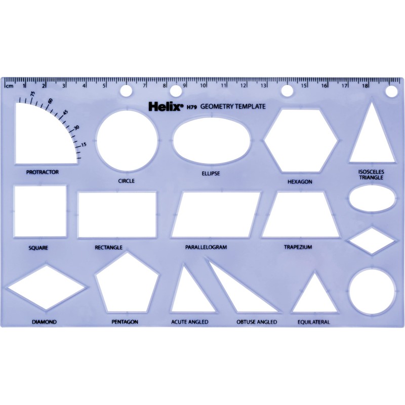 Maped Helix USA - Geometry Shapes Drawing Template - 17