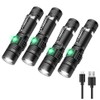 Rechargeable LED Tactical Flashlight, Pocket-Size Small LED Flashlight, 2000lm, Super