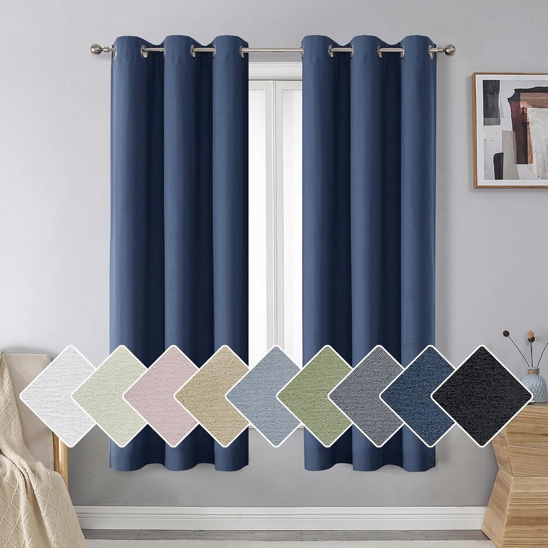 Aiyufeng Nika - Cortinas 100 opacas de 45 pulgadas de
