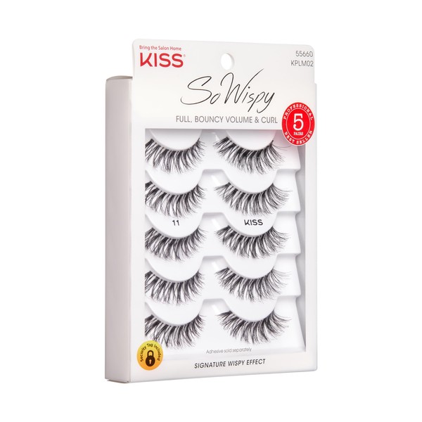 KISS KISS So Wispy False Eyelashes Multipack #11, Full Bouncy