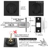 Malimali Pocket Door Lock with Key, Matte Black Pocket Door