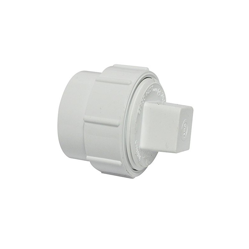 Canplas 193701AS PVC Female Cleanout Adapter with Plug, 1-1/2-Inch, White