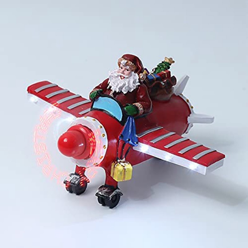 Santa Claus LED Light Plane Creative Display Christmas Gift