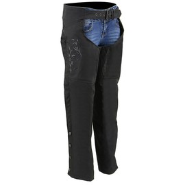 Milwaukee Leather Women's Textile Motorcycle Riding Chaps with Tribal Embroidery | SH1182-5X-Large