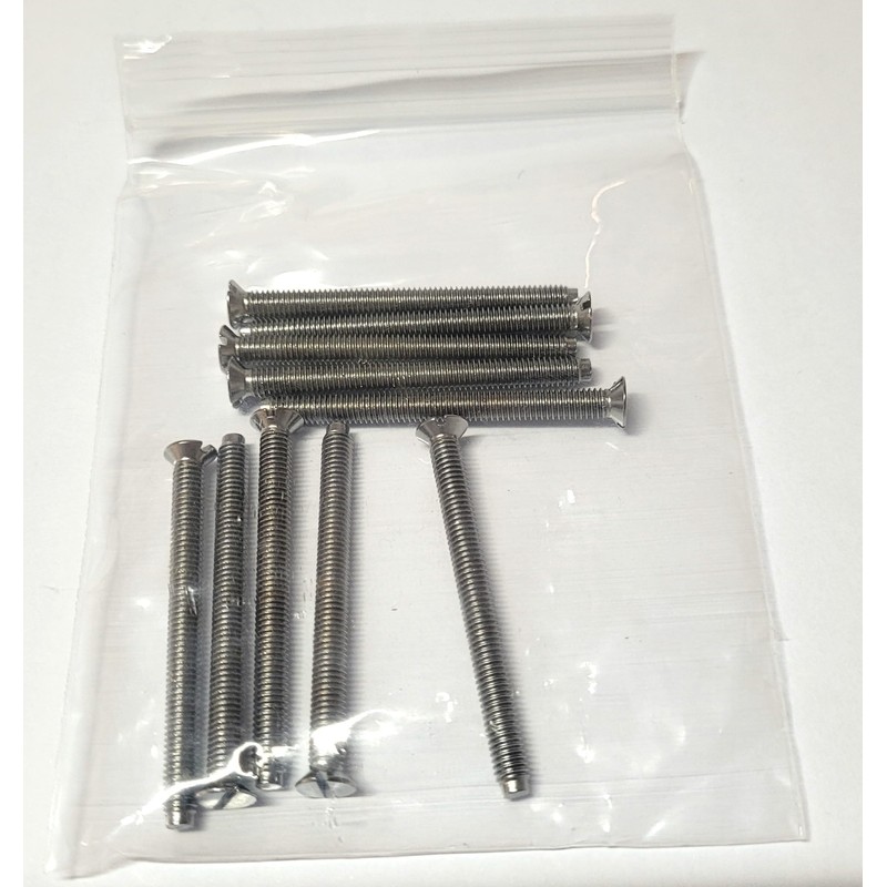 Pack of 10 Chrome Electrical Screws 40mm X 3.50mm Chrome