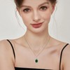 Inpasne Emerald Necklace for Women 925 Sterling Silver May Birthstone
