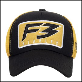 White Fang CA681 Mesh Cap, English Letter Hat, Sports, Running, Outdoors, Women's, Men's, black orange