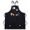 Chef Aprons for Men Women，BBQ Waterproof Apron with Large Pockets,Cotton