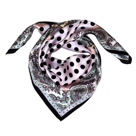 Lorenzo Cana Silk Scarf Elaborately Printed Cloth 100% Silk 70 cm x 70 cm Harmonious Colours Scarf, black