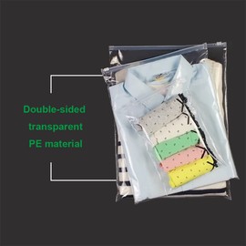 Reise-Aufbewahrungsbeutel für Kleidung, 24 Stück, PE-Kunststoff, transparent, mit Reißverschluss, großer Kleidungs-Organizer für Babykleidung, platzsparend, Schule, wiederverschließbar, Krankenhaus