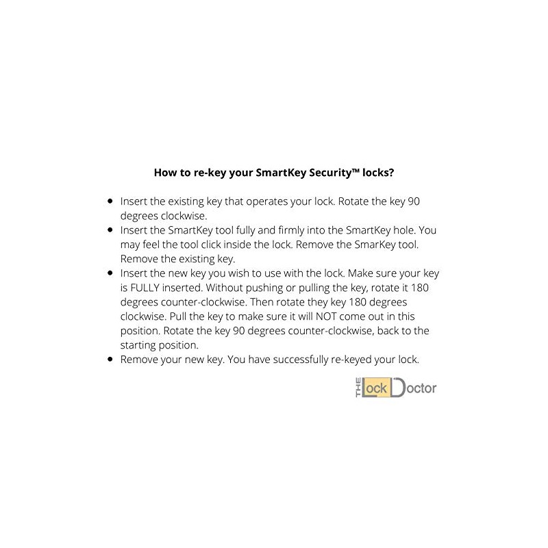 Rekey Kit for Kwikset Smartkey Locks with extra precut keys