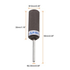 sourcing map 10pcs Abrasive Sandpaper Rolls 800 Grit 2.35mm Shank Sanding Drums Sleeves Cylinder Grinding Head for Woodworking Glass Metal Polishing