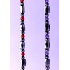 ハイリッチ パワーストーンアクセサリー ブラック 50cm ファッショナブル磁気ネックレス(ガーネット、アメジスト) 2個セット