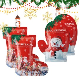 Moisturising Foot Mask and Hand Mask, Exfoliating Foot Mask Socks, Intensive Nourishing Foot Mask for Callus Removing Foot and Hand, Christmas Gifts Callus Socks, 4 Pairs