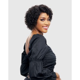 VANESSA VIXEN Human Hair Collection Wigs Short Length Curly Wavy Style - HJH DALAN (1)