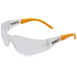 DEWALT DPG54-1D PROTECTOR Clear High Performance Lightweight Protective Safety Glasses With Wraparound Frame -Yellow/Clear (Packaging may vary)