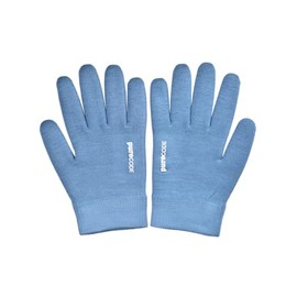 PURECODE Moisturizing Gel Gloves for Men and Women - Dry Skin, Dry Hands, Dry cuticles, Eczema, Cracked Skin and Rough and Bumpy Skin L-XL (Denim)