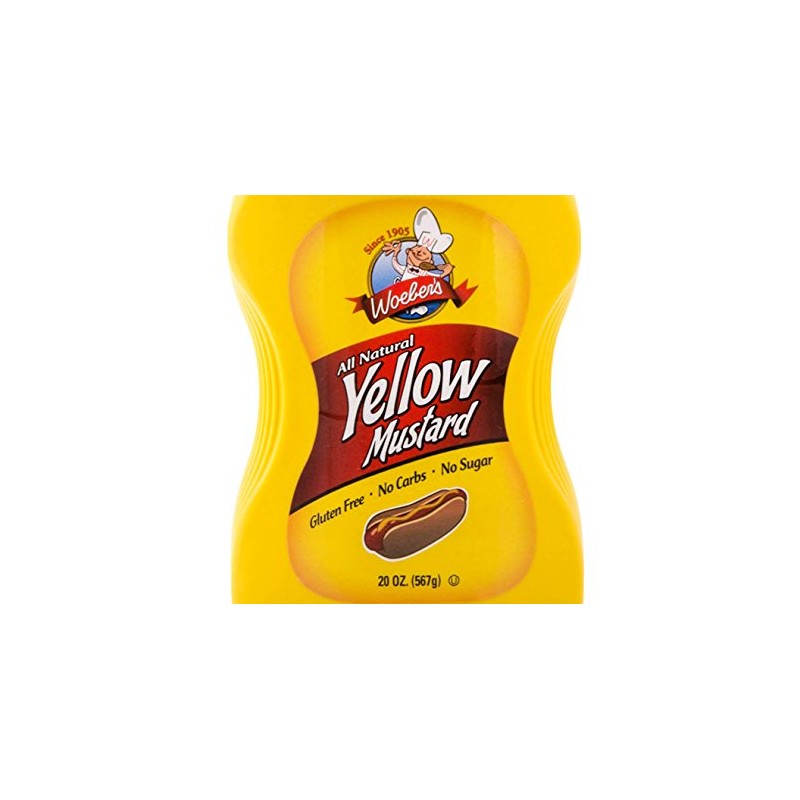 Woeber's All Natural Yellow Mustard 567g with valyou sticker